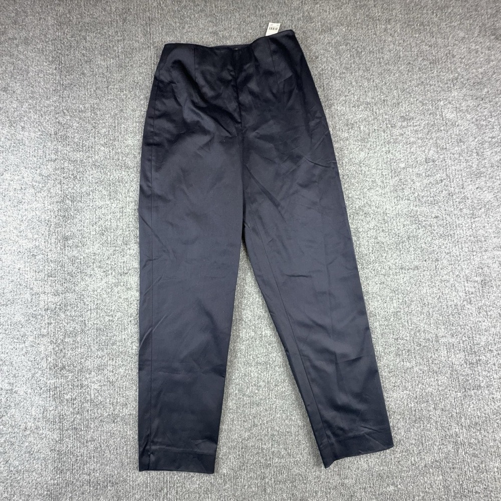 Talbots Dress Pants Womens 2P Blue Twill Pleated Straight Leg Stretch Work